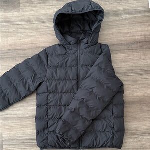 Uniqlo Kids Black Hooded Puffer Jacket